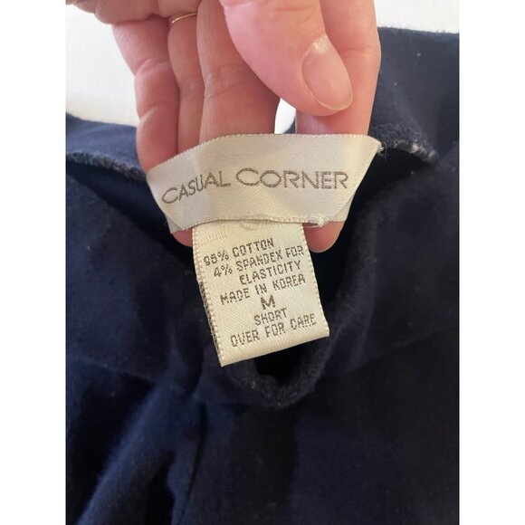 Vtg Casual Corner Womens Stirrup Leggings‎ Size M Short Capsule Neutral Basic - Picture 2 of 12